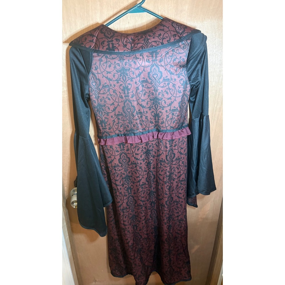 Girls Vampire Halloween Costume Dress Only Size Large 10-12 No Choker - Picture 4 of 7